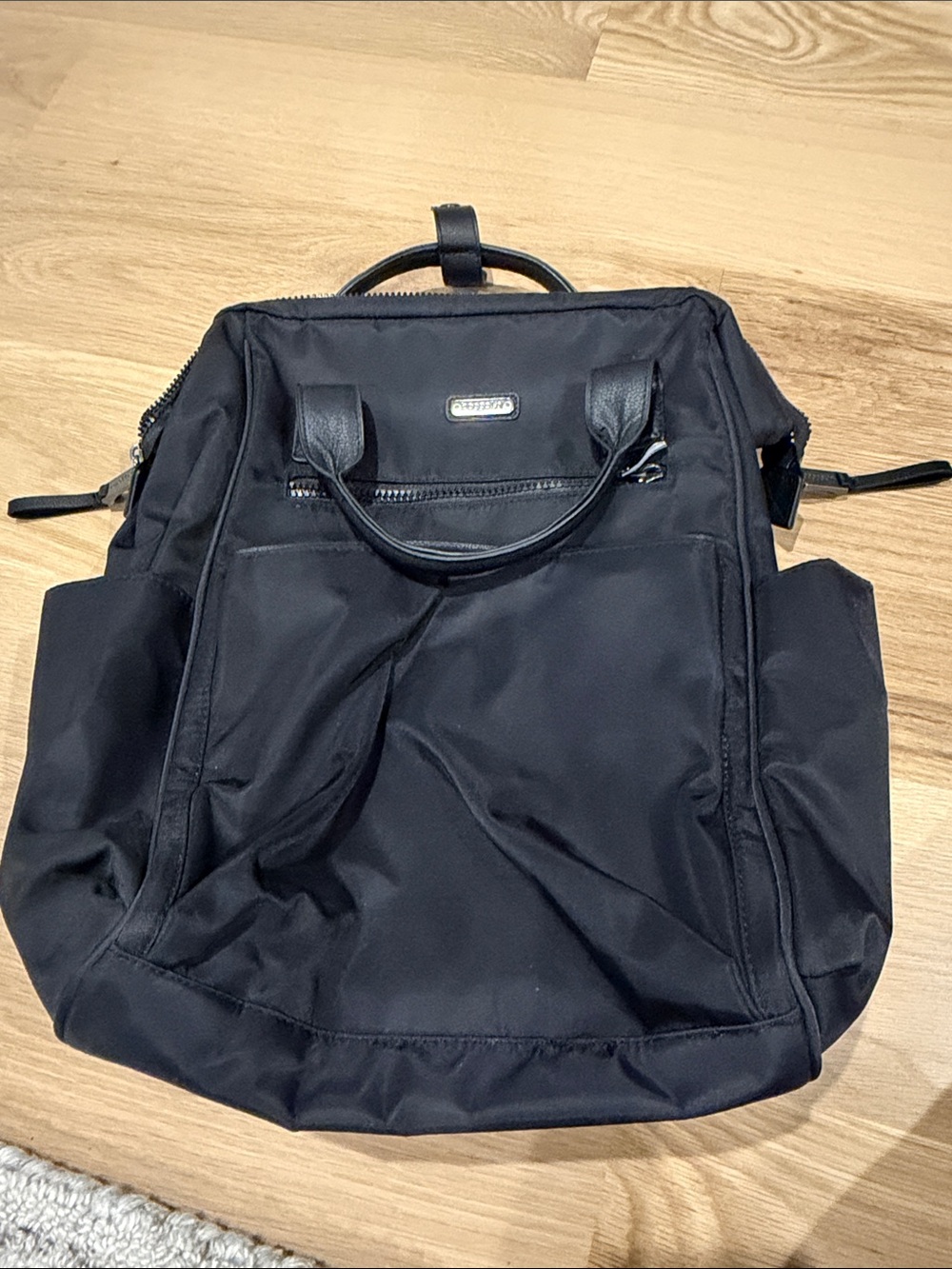 Black Laptop Travel Backpack Tote - Baggallini